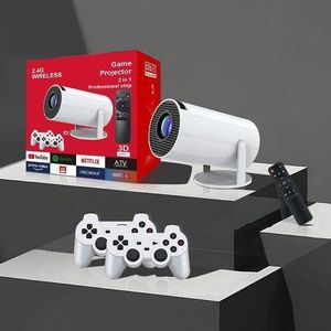 HY300 New Game Projector 3d Wireless Wifi Blue-tooth Portable Projector Video Game Console Game Projector for Home