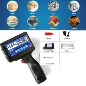Handheld Inkjet Printer & Coding Machine, WUOYJET TIJ770 Portable Inkjet Printer Gun with 42ml Quick-Dry Ink Date/Batch/QR Code/Barcode/Image Printing