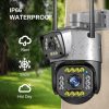 4G Electric Dual Lens With 3 Display Full Hd Cctv Human Motion Tracking, NIGHT VISION, Motion Detection, Waterproof / Weatherproof, Built-in Siren, PAN-TILT, Two-way Audio