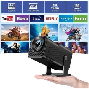 HY320 Mini 4K Projector Android 13 300ANSI WiFi6 BT5 1280*720P Home Cinema