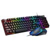 USB wired keyboard 104keys mechanical LED backlit rainbow gaming keyboard for PC computer laptop