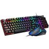 USB wired keyboard 104keys mechanical LED backlit rainbow gaming keyboard for PC computer laptop