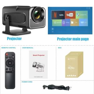 HY320 Mini Smart Projector Portable 150inch Screen LCD Home Android 13 Video 200ANSI Outdoor Projector