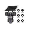 4G Solar PTZ CCTV Camera (SIM) Triple Lens, No Wi-Fi Needed, 360° Pan/Tilt, Color Night Vision
