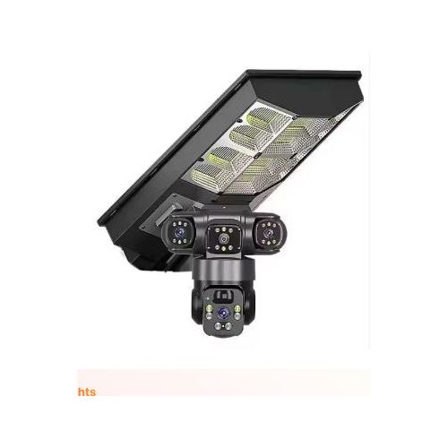 Streetlight With Triple Lens Camera/Efficient and Convenient 6mp 4g Solar Camera With Solar Street Light
