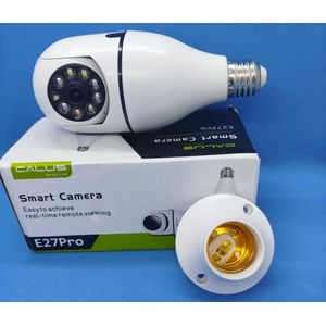 Product details Wireless Security Camera Indoor 360° Panoramic Bulb Camera Full HD 1080P Home WiFi Camera for Baby and Pet Monitoring Ensure the safety and security of your home, baby, and pets with the Wireless Security Camera Indoor 360° Panoramic Bulb Camera. Designed for convenience and peace of mind, this smart camera offers a complete 360-degree view of your space in Full HD 1080P resolution, delivering crystal-clear video quality in any environment. With easy WiFi connectivity, it allows real-time remote monitoring from your smartphone, ensuring that your loved ones are always within reach, no matter where you are. 360° Panoramic View: Capture every corner of your room with the camera’s 360° rotation, providing complete surveillance of your home, baby, or pets. Full HD 1080P Resolution: Enjoy sharp, detailed video quality that ensures clear images whether you’re checking on your baby or pet, or keeping an eye on your home. WiFi Enabled: Connect to your home WiFi network for seamless streaming and real-time alerts straight to your smartphone, tablet, or PC. Easy Setup: Installation is simple and fast, with no complicated wiring required. Just screw it in like a regular light bulb and you're ready to go! Two-Way Audio: Communicate with your family, pets, or visitors via the built-in microphone and speaker, making it perfect for keeping in touch with your loved ones or calming your pet. Motion Detection: Receive alerts directly to your phone if motion is detected, ensuring you never miss anything important when you're not around. Night Vision: Monitor your home even in low light with enhanced night vision, providing clear footage around the clock, day or night.