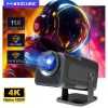 HY320 Mini 4K Projector Android 13 300ANSI WiFi6 BT5 1280*720P Home Cinema