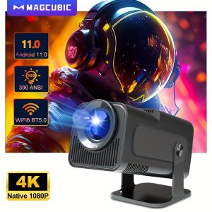 HY320 Mini 4K Projector Android 13 300ANSI WiFi6 BT5 1280*720P Home Cinema