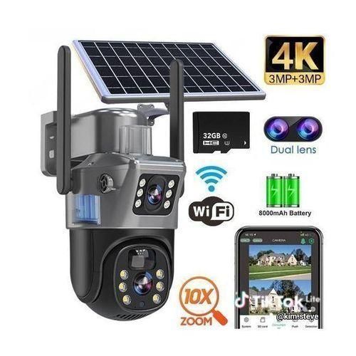 Solar Light Share this product Dual Lens 4G or Wi-Fi Solar Camera 12MP Battery Powered Wireless Waterproof