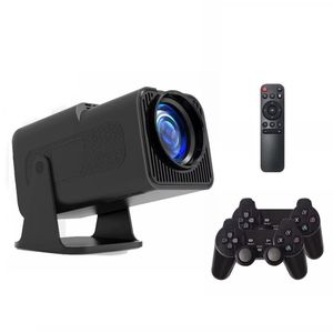 HY320 2 in 1 Game Projector 300 ANSI with Joysticks Auto Keystone Correction Built-in Quad Core CPU for 4K Game and Video