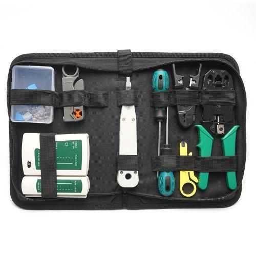 Toolkit Lan Tester RJ45 Crimping Pliers Portable LAN Network Repair Tool Kit Cable Tester AND Plier Crimp Crimper Clamp