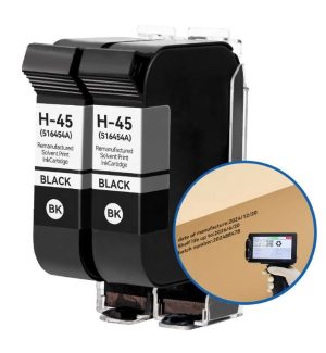 Fast Dry Black Ink Cartridge 12.7mm Refilled Solvent Based Ink for Tij Printer and Handheld Printer
