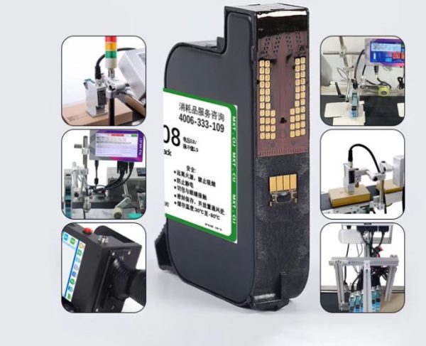 Fast Dry Black Ink Cartridge 12.7mm Refilled Solvent Based Ink for Tij Printer and Handheld Printer