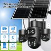 Hieasy Aov 24h Real Time Video 4lens 20mp 10k 4g Solar Camera Outdoor Ip66 Ptz 360 Cctv Ip Camera Wireless Security Camera