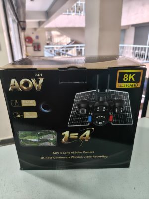 0006c8d0-86ec-4492-8a8b-fceaa3fb8b92 20MP 4G 12X 4 Lens AOV Camera Night Vision Two-Way Audio Cloud 16W Solar Panel 16000mAh Battery 4G Camera