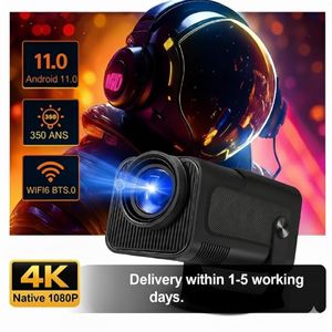 HY320 MINI Android 13 Portable Projector WIFI6 BT5.0 200 ANSI Lumens 4K LCD Proyector Screen Mirror Link Theater Projector