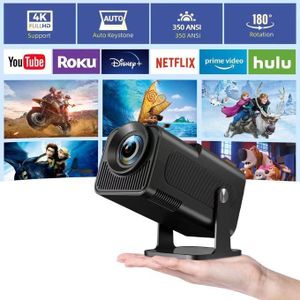 HY320 MINI Android 13 Portable Projector WIFI6 BT5.0 200 ANSI Lumens 4K LCD Proyector Screen Mirror Link Theater Projector