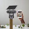 Solar Light Intelligence 4G (Simcard) V380 Triple Lens Three Screens Camera Solar Powered - (PIR Human Detection,Colored Night Vision,