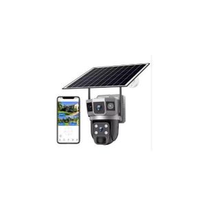 1 (4) Solar Light V380 Two-way Talk Cctv Camera Dual Lens 3 Screens Wireless Outdoor Security Solar WIFI 9mp Night Vision Ptz Camera