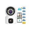 Intelligence SIM Card 4G Camera Indoor Dual Lens Mini IP Camera 3K 6MP WIFI Wireless Security Night Vision Camara Video Surveillance V380 app
