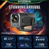 HY320 Mini 4K Projector Android 11 300ANSI WiFi6 BT5 1280*720P Home Cinema