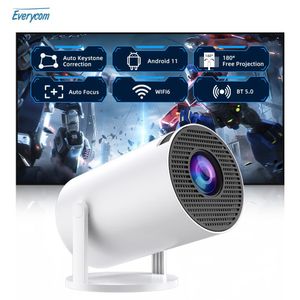 HY300 Portable Mini Android 11 Smart Projector Full HD Lumen with Built-in Speaker Home Theater Overhead Projector