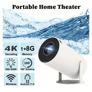 HY300 Portable Mini Android 11 Smart Projector Full HD Lumen with Built-in Speaker Home Theater Overhead Projector