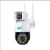SIM CARD ELECTRIC CAMERA V380 pro Dual lens 2K 4MP dual light 4G LTE SIM CARD wireless ip camera 2 in 1 bullet and PTZ camera