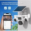 Intelligence SIMCARD Outdoor 4-Lens 3-PTZ Solar Camera, 4-Image Wide View, Dual Solar Ports, Adjustable Angle, Durable Premium Housing for Global Use BP19 DL 4 Lens Solar Outdoor Camera Pan-Tilt Function Wide Angle Night Vision