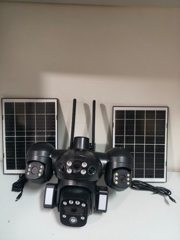 20MP 4G 12X 4 Lens AOV Camera Night Vision Two-Way Audio Cloud 16W Solar Panel 16000mAh Battery 4G Camera