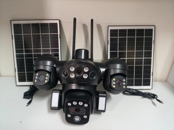 20MP 4G 12X 4 Lens AOV Camera Night Vision Two-Way Audio Cloud 16W Solar Panel 16000mAh Battery 4G Camera