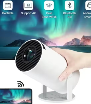 HY300 Portable Mini Android 11 Smart Projector Full HD Lumen with Built-in Speaker Home Theater Overhead Projector