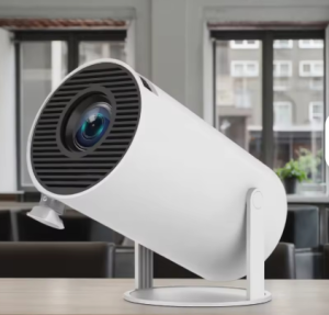 Key specifications Operating System: Android 11.0. Native resolution: 1280 × 720p (supports 1080p/4K decoding”) Brightness: about 120 ANSI lumens in some specs. Contrast ratio: ~1500:1. Throw ratio: approx 1.37 (in one spec sheet) and projection distance ~1.2-4 m. Max screen size: up to ~130″ in dark conditions. MyTrendyPhone+1 Built-in speaker: 1 × 3 W speaker. Connectivity: 2.4G/5G WiFi (dual band) and Bluetooth ( BT4.1, BT5.0) Other: manual focus, some automatic keystone correction mentioned.