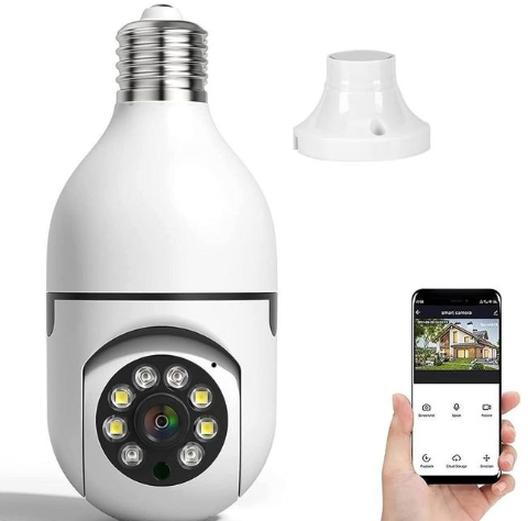 360° 1080P IP E27 Light Bulb Camera Wi-Fi IR Night Smart Home Wireless Security