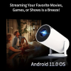 HY300 Portable Mini Android 11 Smart Projector Full HD Lumen with Built-in Speaker Home Theater Overhead Projector