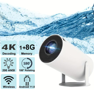 HY300 PRO Smart Projector Portable Projector EU Plug - White