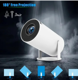 HY300 PRO Smart Projector Portable Projector EU Plug - White