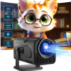 HY320 Model, 4K Android Projector, Dual Wifi 6, Wireless 5.0, Portable Cinema Projector with Upgraded Features, Hmdi line as gift