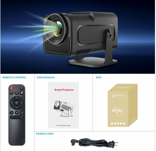 1080P 4K Android 11 Projector With Wifi 6 Bluetooth 5.0 Support Miracast / Airplay / DLNA UK Plug