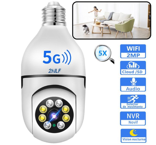 WiFi 360 Panoramic Bulb Camera 1080P Security Camera Wireless Home Surveillance Camera