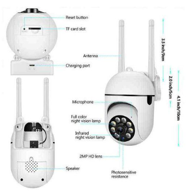 360 Dome 1080p WIFI PTZ IP Outdoor Surveillance Cameras Home Video Security CCTV Cameras
