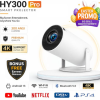 HY300 Full HD 1080P 4K Ultra HD Smart Mini Android WIFI Bluetooth Projector with Adjustable Brightness Speaker HDMI USB