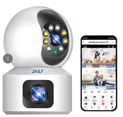 2NLF Dual Screen Full HD Security Camera with Alarm, WiFi Camera, Indoor Surveillance Camera 0637 2NLF Dual Screen Full HD Security Camera with Alarm, WiFi Camera, Indoor Surveillance Camera 0637