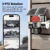Solar Light 4g Intelligence 4G Quad Lens SIMCARD Outdoor 4-Lens 3-PTZ Solar Camera, 4-Image Wide View, Dual Solar Ports, Adjustable Angle, Durable Premium Housing for Global Use BP19 DL 4 Lens Solar Outdoor Camera Pan-Tilt Function Wide Angle Night Vision
