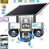 Triple Lens 4G Solar PTZ Camera – Smart Security with All-Around Coverage
