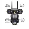 ttytyty V380 Three Lens Outdoor Camera PTZ 360 Wireless 4G Two Way Audio Auto Tracking 12mp Security Camera.