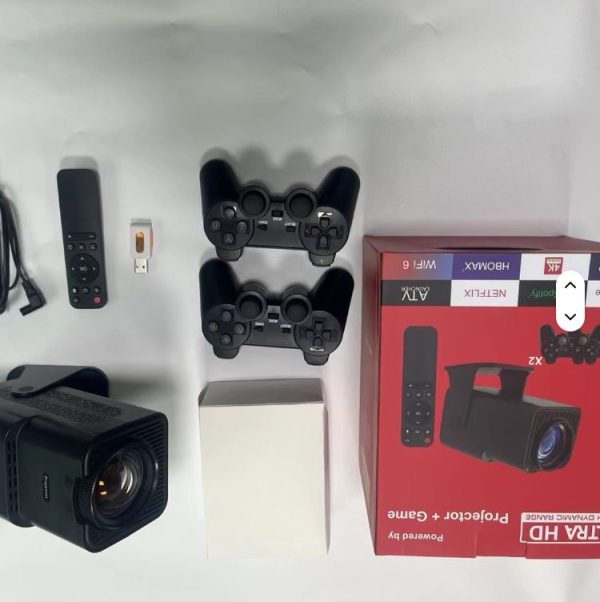 300 ANSI HD Projector HY320 with Gamepad Built-in Android & WiFi for 4K Game & Video Auto Keystone Correction