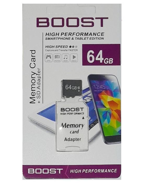 Boost best Micro SD 64 GB 64gb Memory Card 64GB For Smart Phones & CCTV