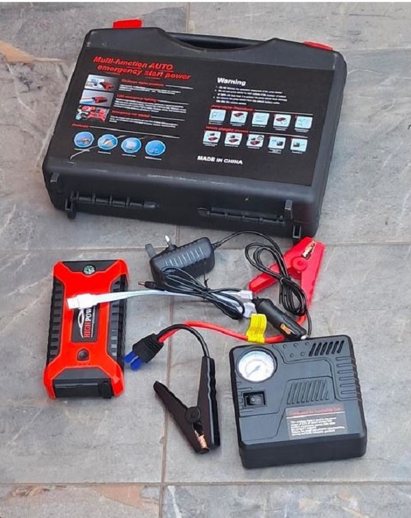 pgrepog Jump Starter Kit 99800mAh Battery Compressor Jumpers and Chargers Unit