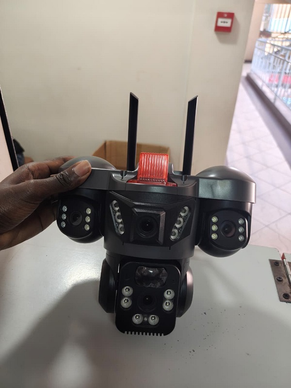 V380 4G Triple Lens Solar CCTV Camera with PTZ Monitoring, Solar Power, Night Vision and SIM Connectivity for Outdoor Security